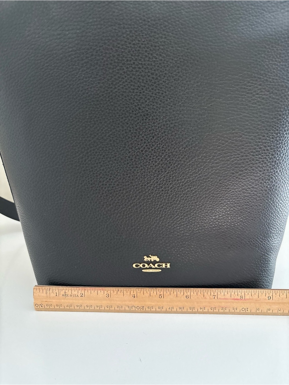 Coach Black Pebbled Leather Hobo Shoulder Bag with Gold Hardware - Picture 2 of 4